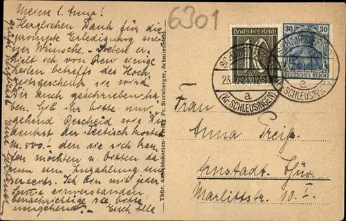 Ak Vesser Suhl in Thüringen, Vessertal, Waldpartie