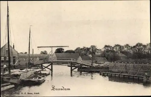 Ak Zaandam Zaanstad Nordholland, Blick auf die Brücke
