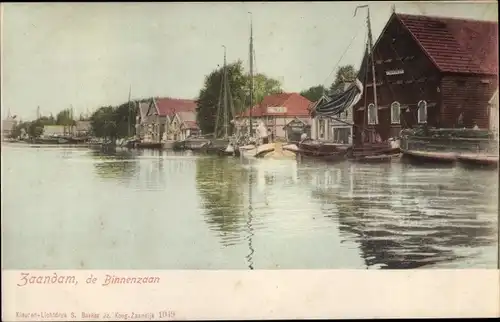 Ak Zaandam Zaanstad Nordholland, De Binnenzaan