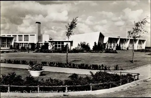 Ak Zaandam Zaanstad Nordholland, Ds. Lindenboomschool en Wilhelminaschool