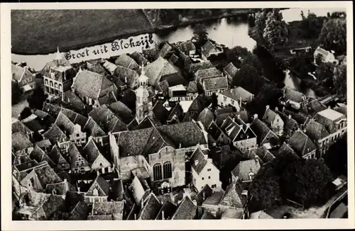 Ak Blokzijl Overijssel Niederlande, Ort aus der Vogelschau