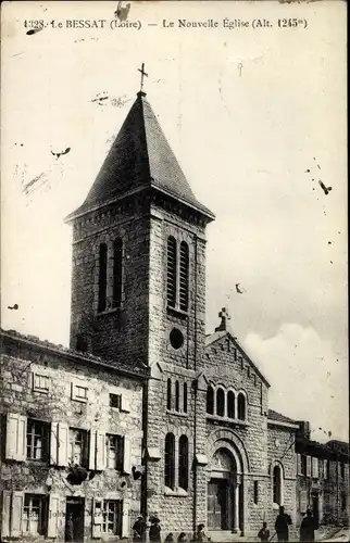 Ak Le Bessat Loire, Le Nouvelle Église
