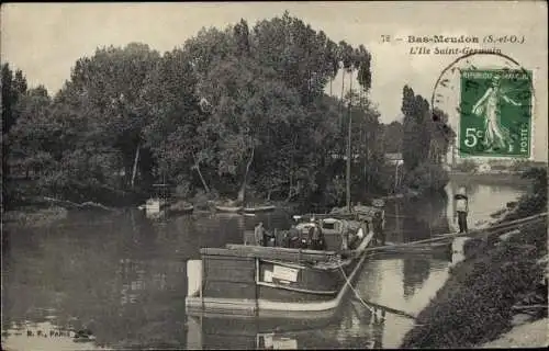 Ak Bas Meudon Hauts de Seine, L'Ile Saint Germain