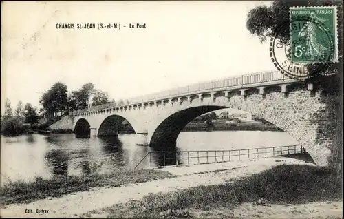 Ak Changis Saint Jean Seine et Marne, Le Pont