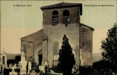 Ak Montluel Ain, Vieille Eglise Saint Barthelemy