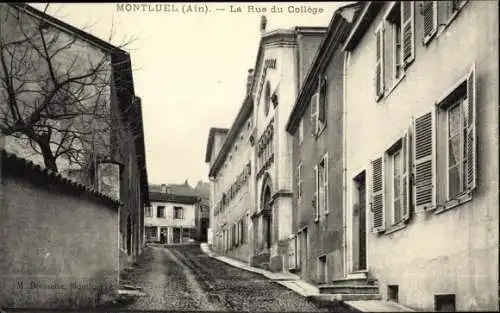 Ak Montluel Ain, La Rue du College
