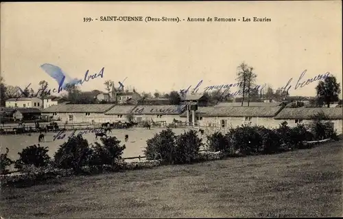 Ak Sainte-Ouenne Deux Sèvres, Annexe de Remonte, les Ecuries