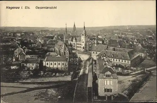 Ak Haguenau Hagenau im Elsass Bas Rhin, Gesamtansicht