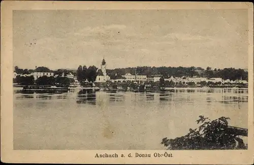 Ak Aschach an der Donau Oberösterreich, Donaupartie