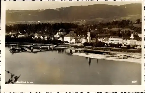 Ak Aschach an der Donau Oberösterreich, Panorama vom Ort