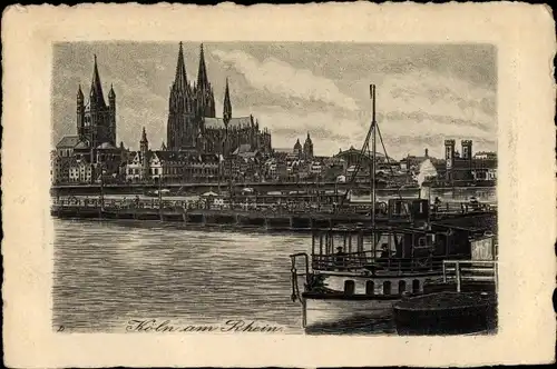 Künstler Ak Köln am Rhein, Panorama