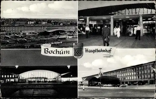 Ak Bochum im Ruhrgebiet, Hauptbahnhof, Wappen