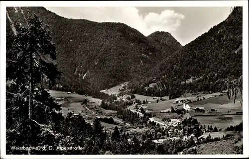 Ak Weißbach Bad Reichenhall in Oberbayern, Panorama vom Ort