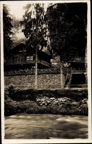 Foto Ak Schwarzburg in Thüringen, Schweizerhaus im Schwarzatal