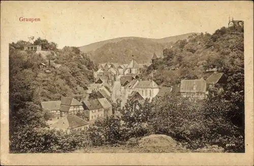 Ak Horní Krupka Ober Graupen im Erzgebirge Region Aussig, Panorama