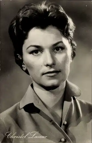 Ak Schauspielerin Christel Laszar, Portrait