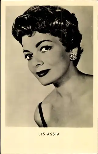 Ak Sängerin Lys Assia, Portrait