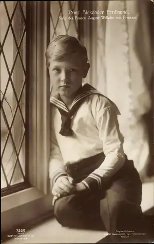 Ak Prinz Alexander Ferdinand von Preußen, Portrait