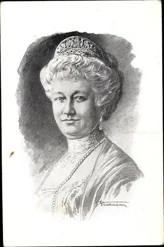 Künstler Ak Kaiserin Auguste Viktoria, Portrait