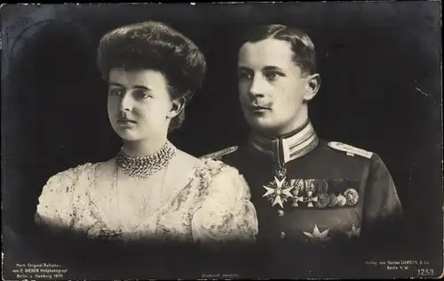 Ak Eitel Friedrich Prinz von Preussen, Sophie Charlotte von Oldenburg