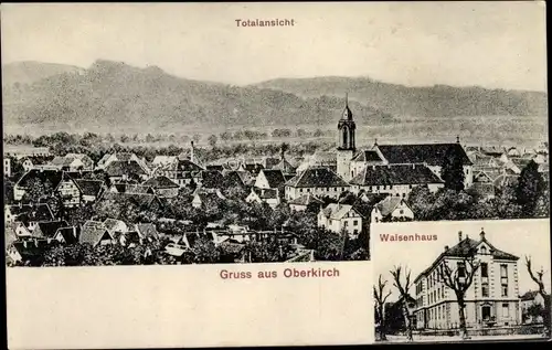 Ak Oberkirch im Renchtal in Baden Württemberg, Totalansicht, Waisenhaus