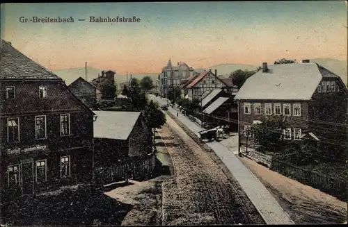 Ak Großbreitenbach in Thüringen, Bahnhofstraße