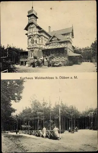 Ak Bad Düben an der Mulde, Kurhaus Waldschloss