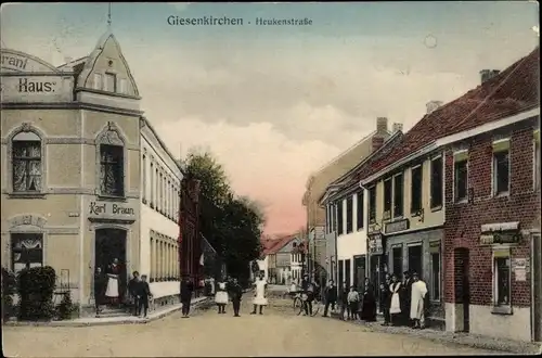 Ak Giesenkirchen Mönchengladbach am Niederrhein, Heukenstraße, Gasthaus