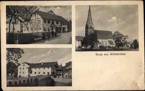 Ak Wolfakirchen Haarbach Niederbayern, Kirche, Handlung, Gebäude