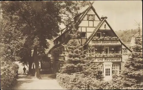 Foto Ak Stadt Wehlen an der Elbe Sachsen, Gasthof Bauernhäusl