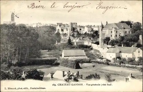 Ak Chateau Landon Seine et Marne, Vue generale