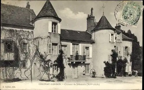 Ak Chateau Landon Seine et Marne, Chateau de Jallemain