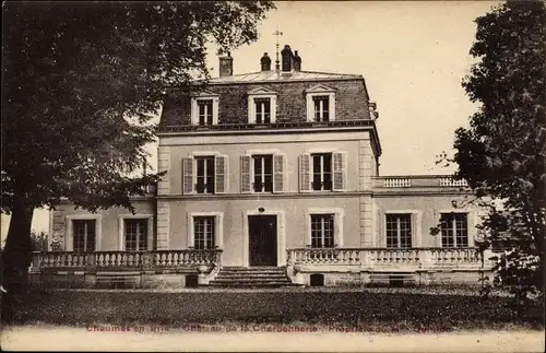 Ak Chaumes en Brie Seine et Marne, Chateau de la Charbonnerie