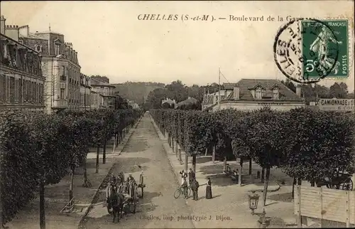 Ak Chelles Seine et Marne, Boulevard de la Gare