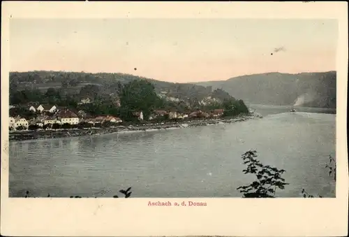 Ak Aschach an der Donau Oberösterreich, Partie an der Donau