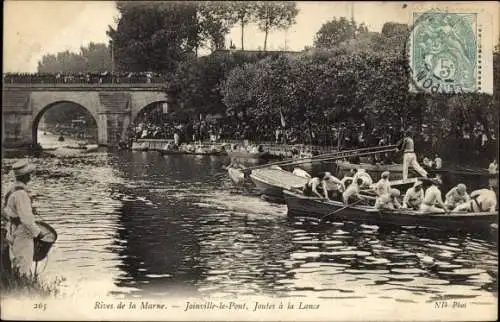 Ak Joinville le Pont Val de Marne, Joutes a la Lance