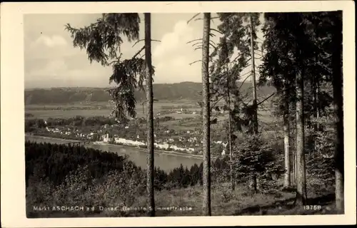 Ak Markt Aschach an der Donau Oberösterreich, Panorama vom Ort