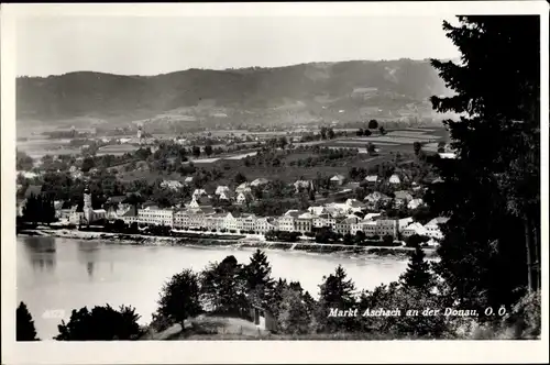 Ak Markt Aschach an der Donau Oberösterreich, Stadtpanorama