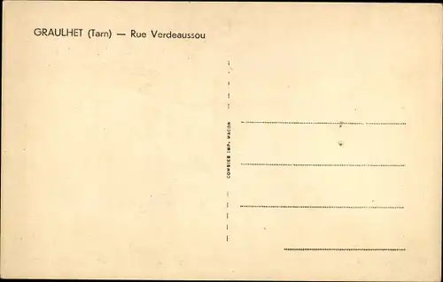 Ak Graulhet Tarn, Rue Verdeaussou