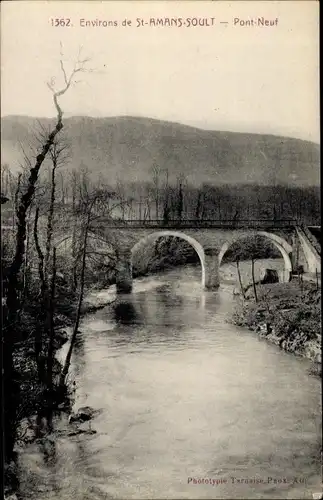 Ak Saint Amans Soult Tarn, Pont Neuf