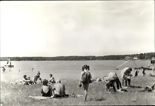 Ak Lychen in der Uckermark, Partie im Strandbad