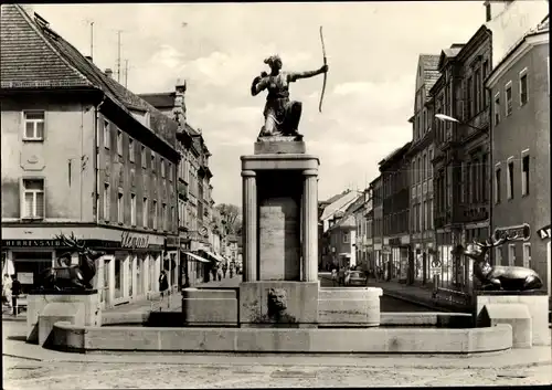 Ak Großenhain Sachsen, Karl Marx Platz, Dianabrunnen