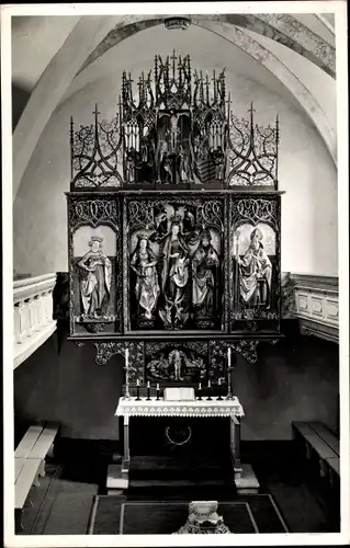 Ak Ehrenfriedersdorf im Erzgebirge, Stadtpfarrkirche St. Niklas, Altar