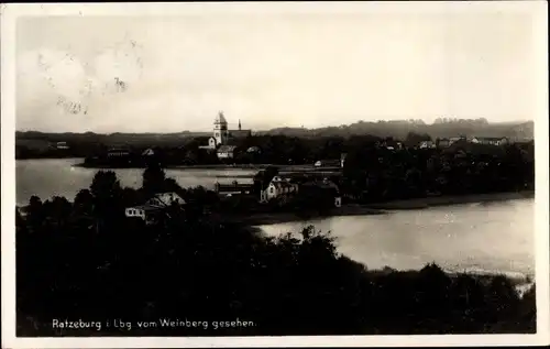 Ak Ratzeburg im Herzogtum Lauenburg, Teilansicht, Blick vom Weinberg