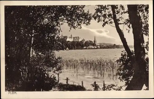 Ak Plön in Holstein, Durchblick zum Ort