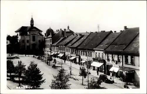 Ak Benešov Beneschau Mittelböhmen, Platz, Annakapelle