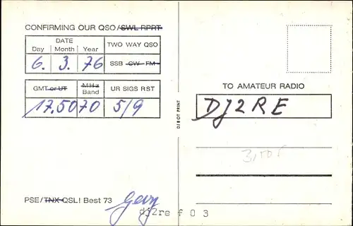 Ak QSL Karte, Funkerkarte, DC9PF, Georg Link, Mainz Mombach