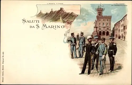 Litho San Marino, Il Monte Titano, Palazzo Pubblico