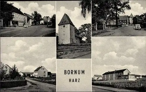 Ak Bornum Bockenem am Harz, Kirche, Teilansichten