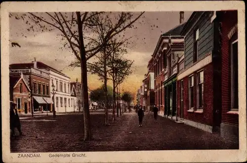 Ak Zaandam Zaanstad Nordholland, Gedempte Gracht